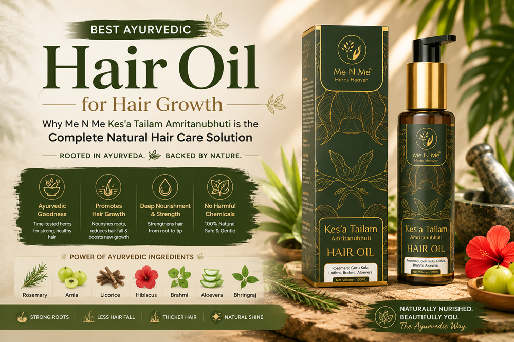 Best Ayurvedic Hair Oil for Hair Growth: Why Me N Me Kes'a Tailam Amritanubhuti is the Complete Natural Hair Care Solution