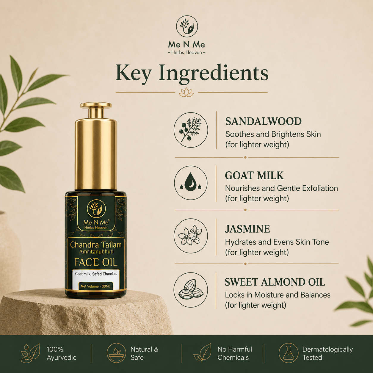 Chandra Tailam Amritanubhuti (Face Oil)