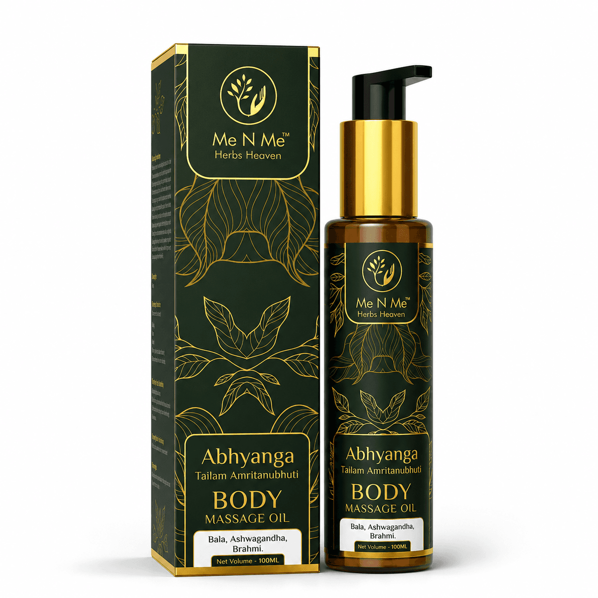Me N Me Ayurvedic Body Massage Oil | Abhyanga Tailam Amritanubhuti | 100ml - ME N ME AYURVEDA